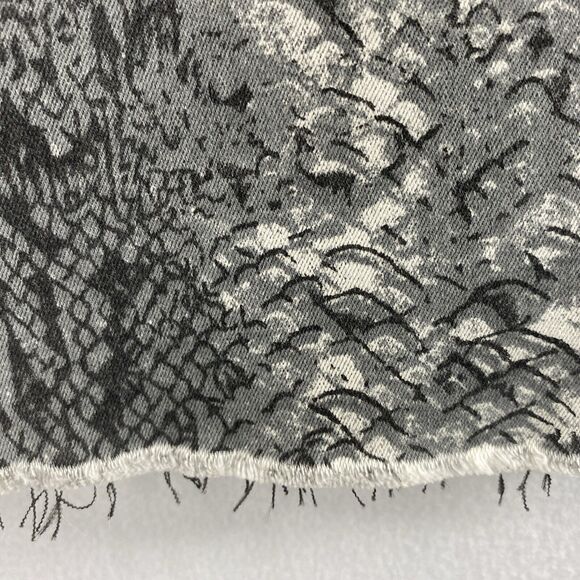 Coco + Carmen Skirt Womens XL Gray Reptile Raw Hem‎ Knee Length Back Pockets - Picture 11 of 12